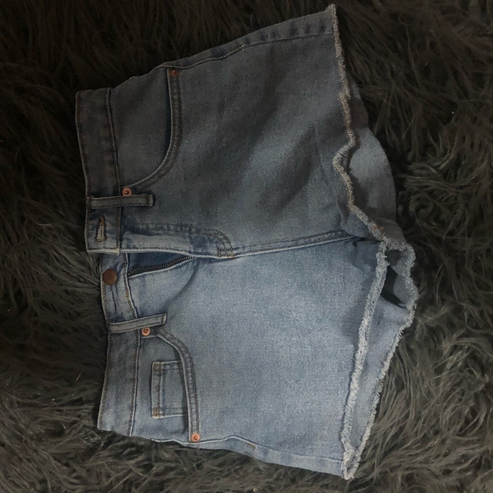 High rise jean shorts